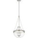 Clarra 3 Light 15.7 inch Polished Nickel Indoor Pendant Ceiling Light